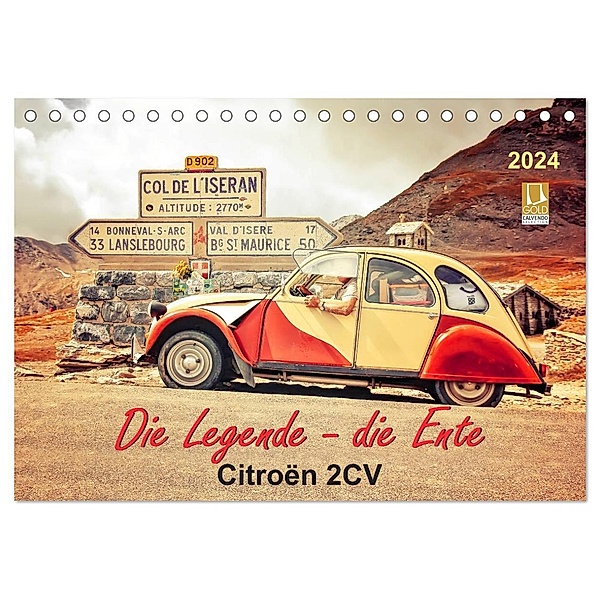 Die Legende - die Ente, Citroën 2CV (Tischkalender 2024 DIN A5 quer), CALVENDO Monatskalender, Peter Roder