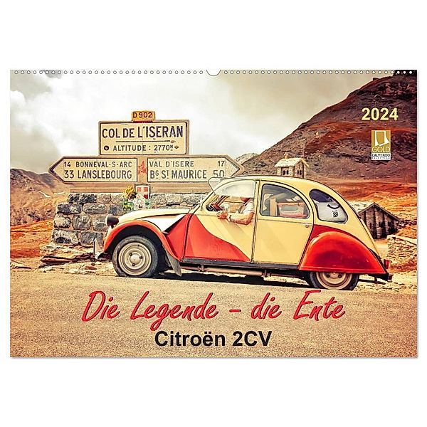 Die Legende - die Ente, Citroën 2CV (Wandkalender 2024 DIN A2 quer), CALVENDO Monatskalender, Peter Roder