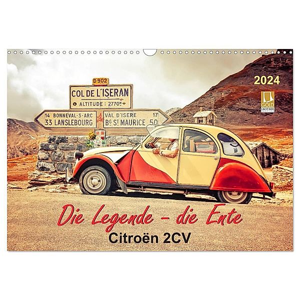 Die Legende - die Ente, Citroën 2CV (Wandkalender 2024 DIN A3 quer), CALVENDO Monatskalender, Peter Roder
