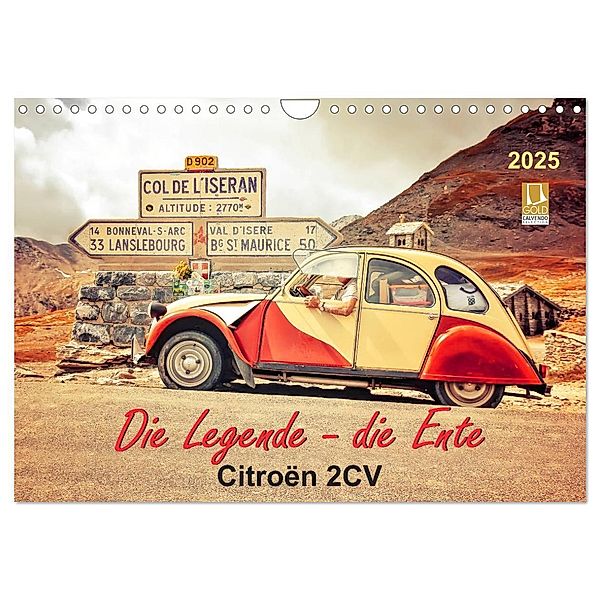 Die Legende - die Ente, Citroën 2CV (Wandkalender 2025 DIN A4 quer), CALVENDO Monatskalender, Calvendo, Peter Roder