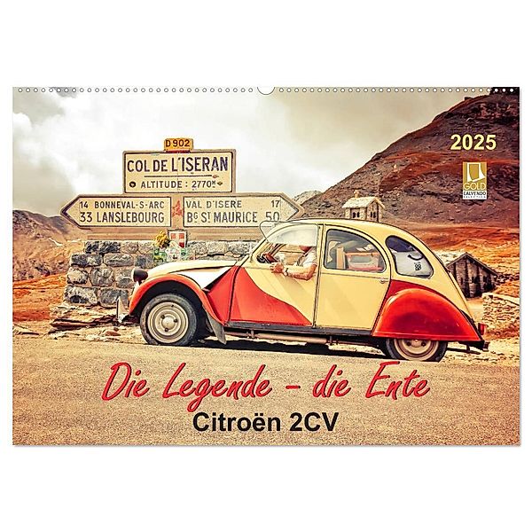 Die Legende - die Ente, Citroën 2CV (Wandkalender 2025 DIN A2 quer), CALVENDO Monatskalender, Calvendo, Peter Roder