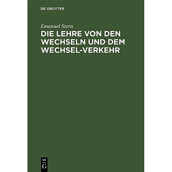 Die Lehre von den Wechseln und dem Wechsel-Verkehr, Emanuel Stern