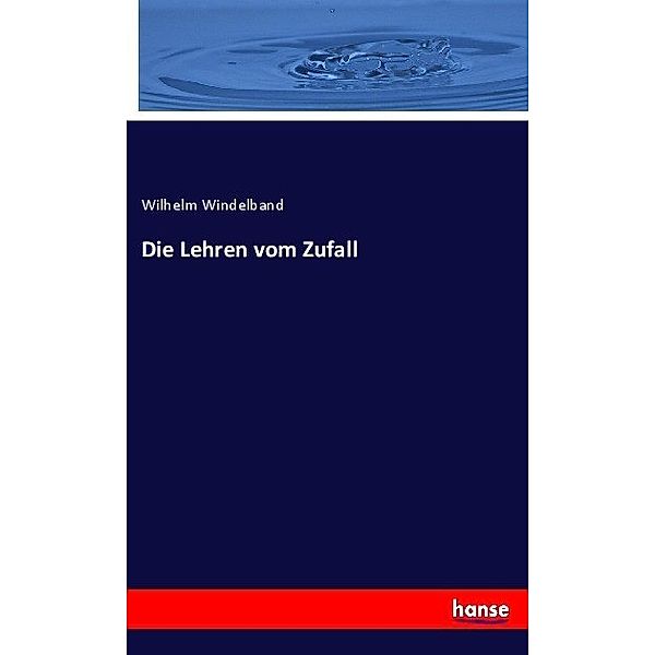 Die Lehren vom Zufall, Wilhelm Windelband