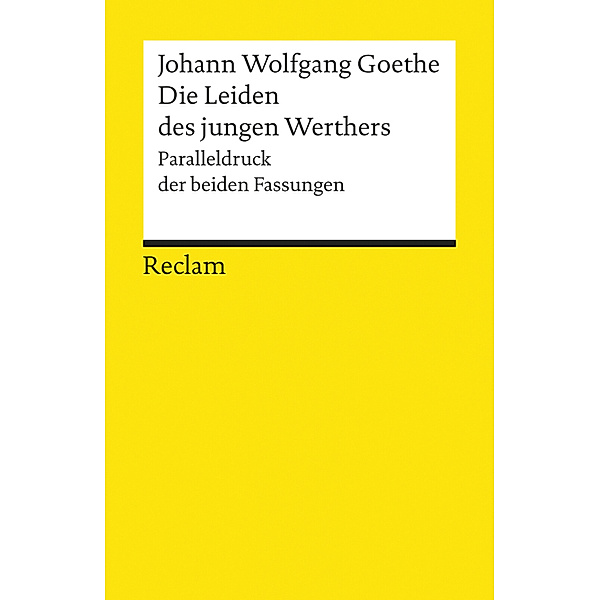 Die Leiden des jungen Werthers, Studienausgabe, Johann Wolfgang von Goethe