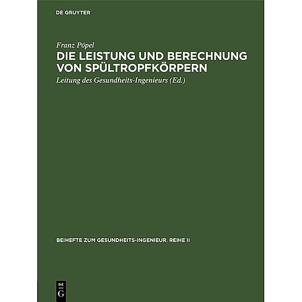 Die Leistung und Berechnung von Spültropfkörpern / Jahrbuch des Dokumentationsarchivs des österreichischen Widerstandes, Franz Pöpel