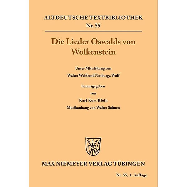 Die Lieder Oswalds von Wolkenstein, Oswald Von Wolkenstein