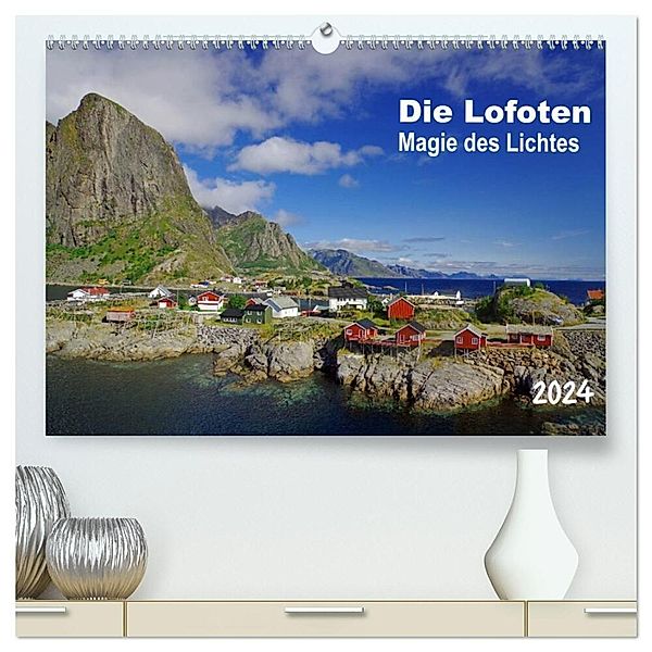 Die Lofoten - Magie des Lichtes (hochwertiger Premium Wandkalender 2024 DIN A2 quer), Kunstdruck in Hochglanz, Reinhard Pantke