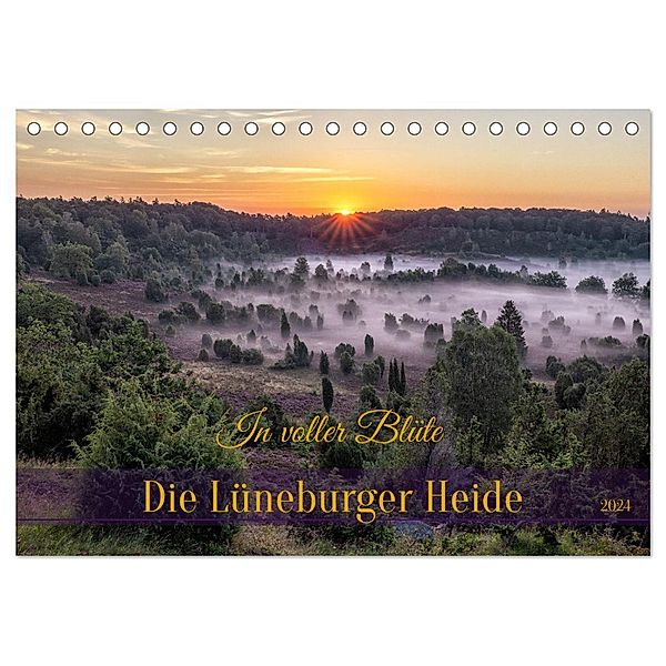 Die Lüneburger Heide - In voller Blüte (Tischkalender 2024 DIN A5 quer), CALVENDO Monatskalender, Calvendo, AkremaFotoArt