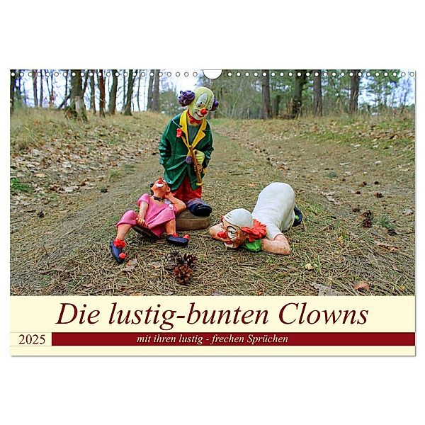 Die lustig-bunten Clowns (Wandkalender 2025 DIN A3 quer), CALVENDO Monatskalender, Calvendo, Konstanze Junghanns