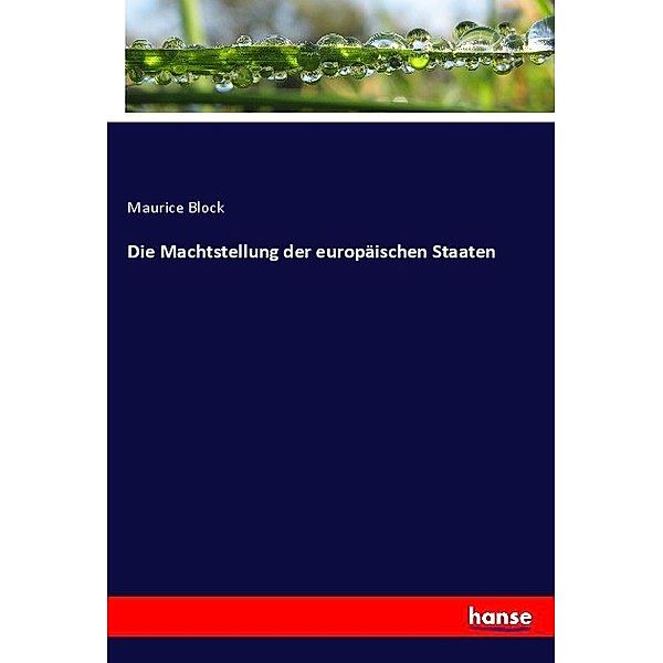 Die Machtstellung der europäischen Staaten, Maurice Block