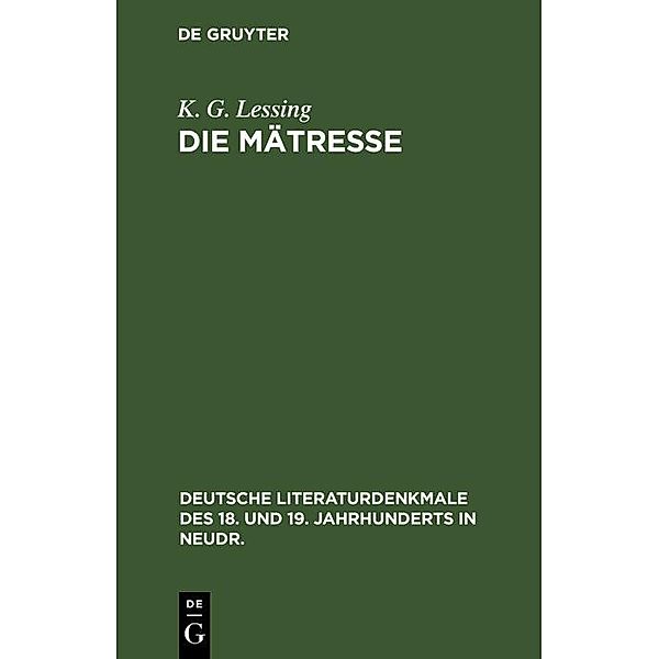 Die Mätresse, K. G. Lessing