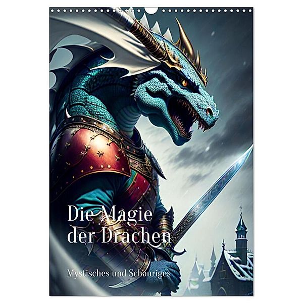 Die Magie der Drachen - Mystisches und Schauriges (Wandkalender 2024 DIN A3 hoch), CALVENDO Monatskalender, Anja Zachrau