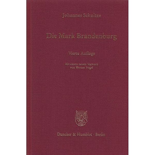 Die Mark Brandenburg, Johannes Schultze