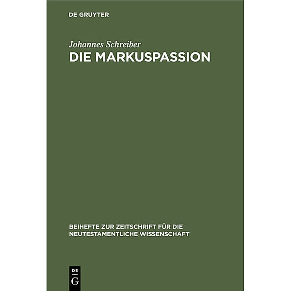 Die Markuspassion, Johannes Schreiber