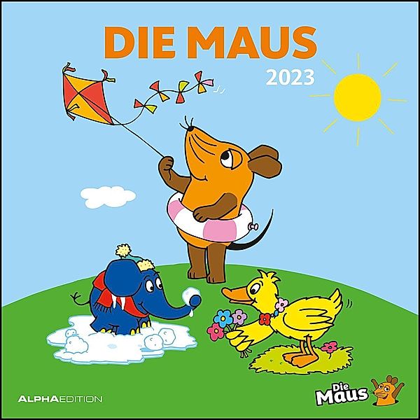 Die Maus 2023 - Broschürenkalender 30x30 cm (30x60 geöffnet) - Kalender mit Platz für Notizen - inkl. Poster - Wandplane