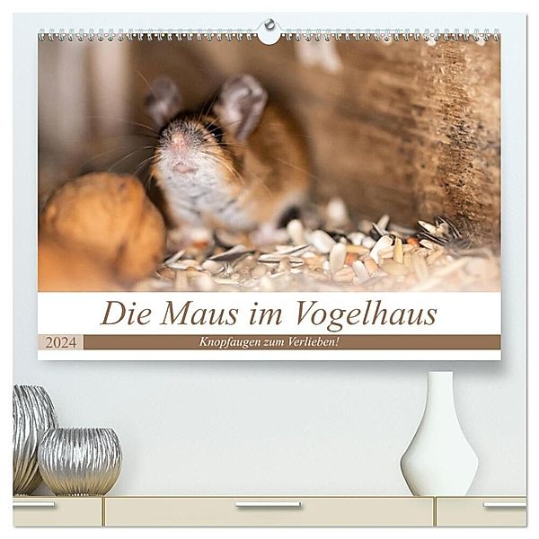 Die Maus im Vogelhaus (hochwertiger Premium Wandkalender 2024 DIN A2 quer), Kunstdruck in Hochglanz, Passion Photography by Nicole Peters