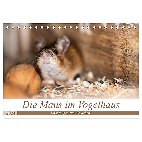 Die Maus im Vogelhaus (Tischkalender 2024 DIN A5 quer), CALVENDO Monatskalender, Passion Photography by Nicole Peters