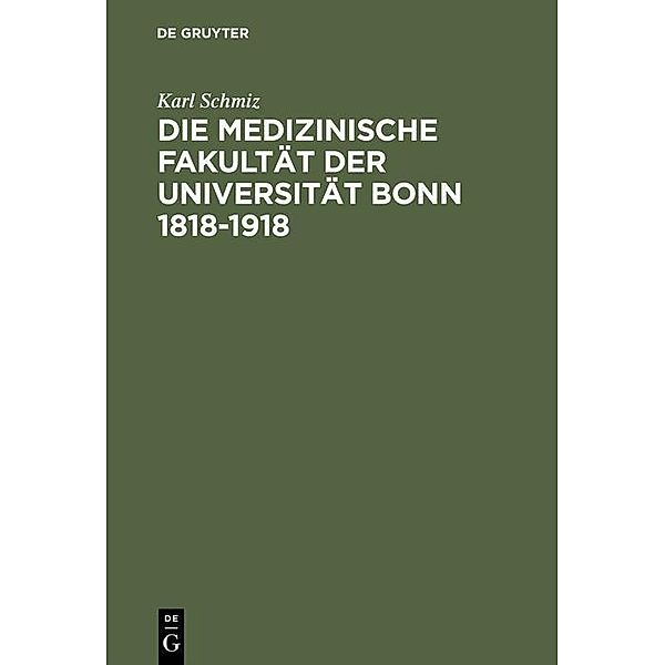 Die medizinische Fakultät der Universität Bonn 1818-1918, Karl Schmiz