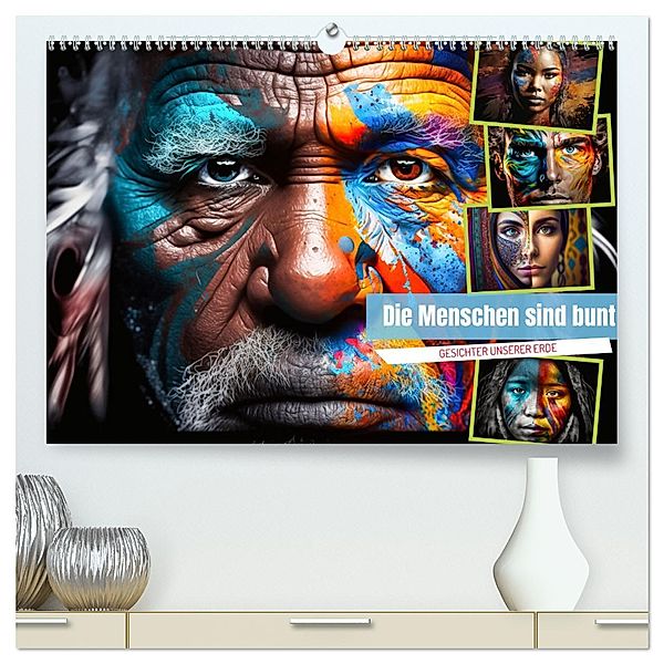 Die Menschen sind bunt (hochwertiger Premium Wandkalender 2025 DIN A2 quer), Kunstdruck in Hochglanz, Calvendo, Dirk Meutzner