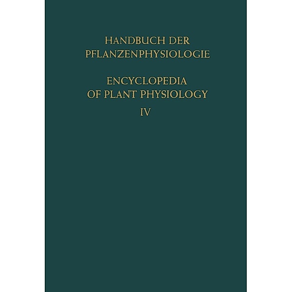Die Mineralische Ernährung der Pflanze / Mineral Nutrition of Plants / Handbuch der Pflanzenphysiologie Encyclopedia of Plant Physiology Bd.4