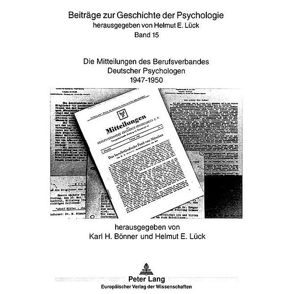 Die Mitteilungen des Berufsverbandes Deutscher Psychologen 1947 bis 1950