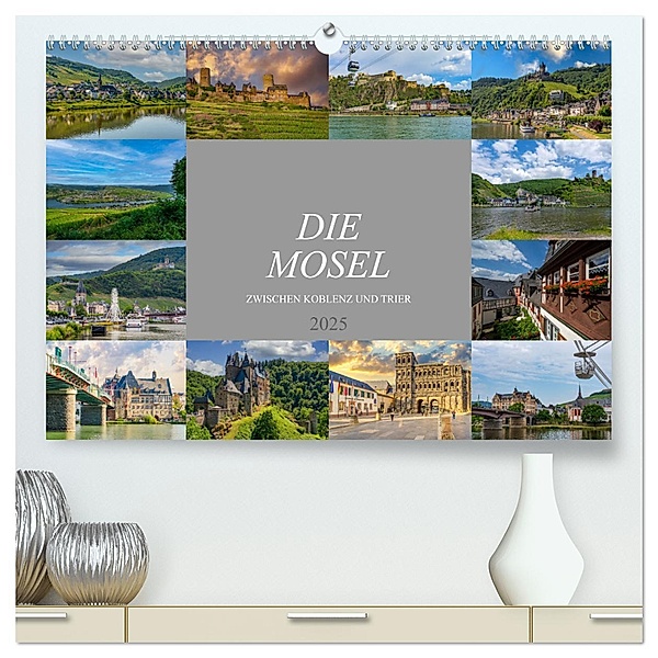 Die Mosel zwischen Koblenz und Trier (hochwertiger Premium Wandkalender 2025 DIN A2 quer), Kunstdruck in Hochglanz, Calvendo, Dirk Meutzner