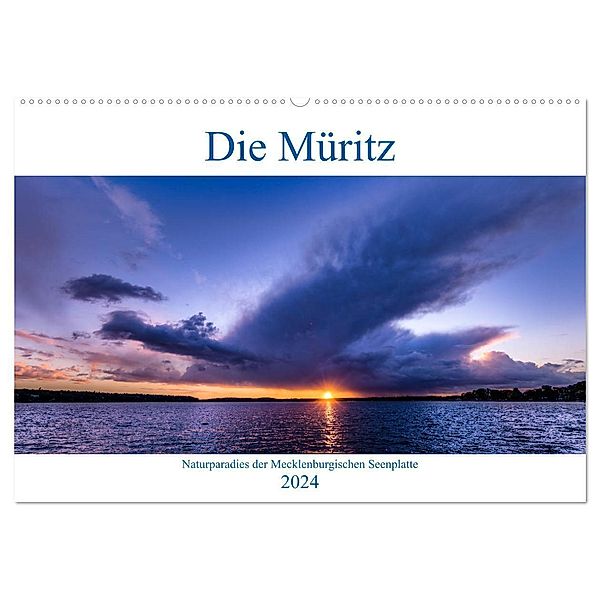 Die Müritz - Naturparadies der Mecklenburgischen Seenplatte (Wandkalender 2024 DIN A2 quer), CALVENDO Monatskalender, André Pretzel - FotoPretzel
