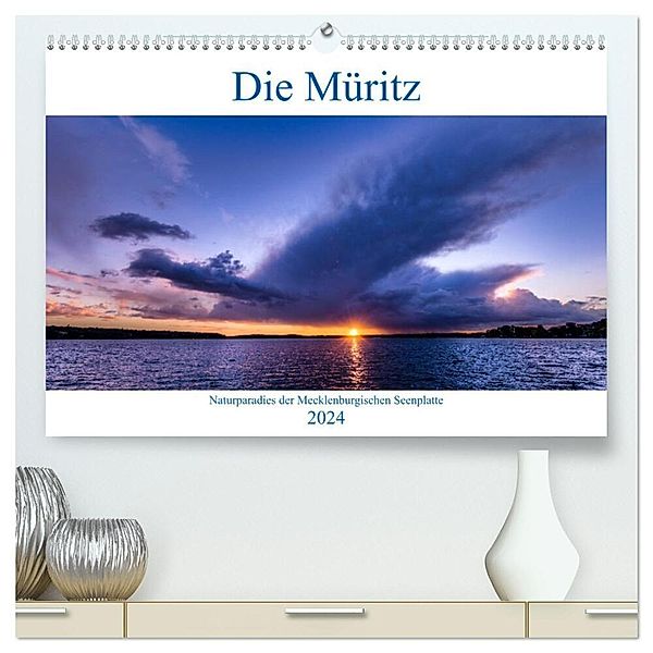 Die Müritz - Naturparadies der Mecklenburgischen Seenplatte (hochwertiger Premium Wandkalender 2024 DIN A2 quer), Kunstdruck in Hochglanz, André Pretzel - FotoPretzel