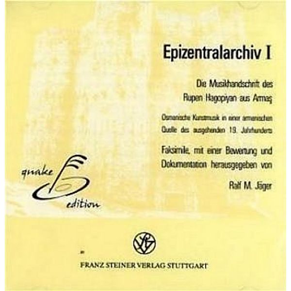 Die Musikhandschrift des Rupen Hagopiyan aus Armas, 1 CD-ROM