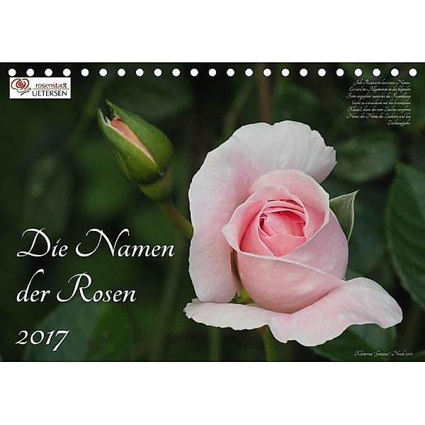 Die Namen der Rosen (Tischkalender 2017 DIN A5 quer), Klaus Rohwer