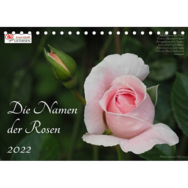 Die Namen der Rosen (Tischkalender 2022 DIN A5 quer), Klaus Rohwer