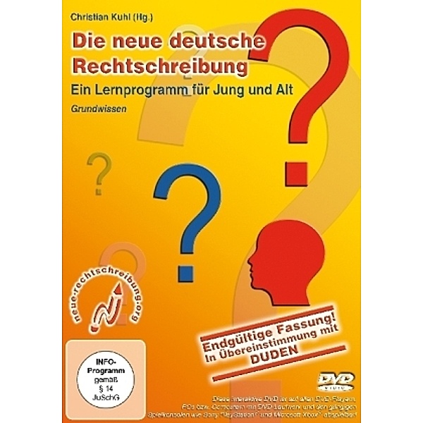 Die neue deutsche Rechtschreibung, Ein Lernprogramm für Jung und Alt, DVD
