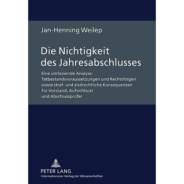 Die Nichtigkeit des Jahresabschlusses, Jan-Henning Weilep