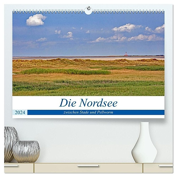 Die Nordsee zwischen Stade und Pellworm (hochwertiger Premium Wandkalender 2024 DIN A2 quer), Kunstdruck in Hochglanz, Gisela Braunleder