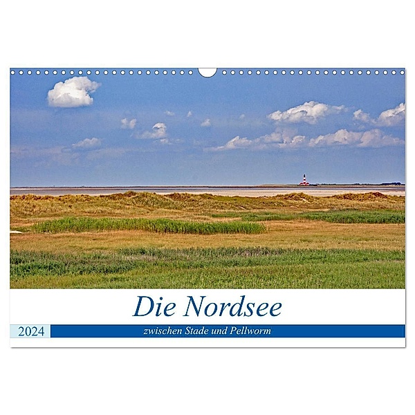 Die Nordsee zwischen Stade und Pellworm (Wandkalender 2024 DIN A3 quer), CALVENDO Monatskalender, Gisela Braunleder