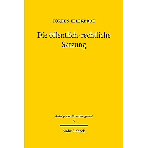 Die öffentlich-rechtliche Satzung, Torben Ellerbrok