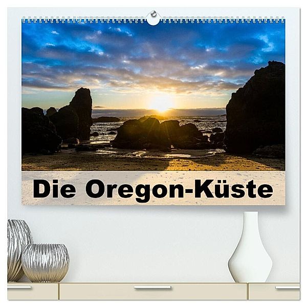 Die Oregon-Küste (hochwertiger Premium Wandkalender 2024 DIN A2 quer), Kunstdruck in Hochglanz, Rolf Hitzbleck