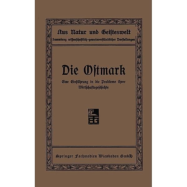 Die Ostmark / Aus Natur und Geisteswelt, Waldemar Mitscherlich