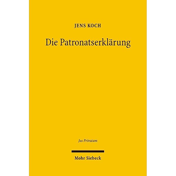 Die Patronatserklärung, Jens Koch