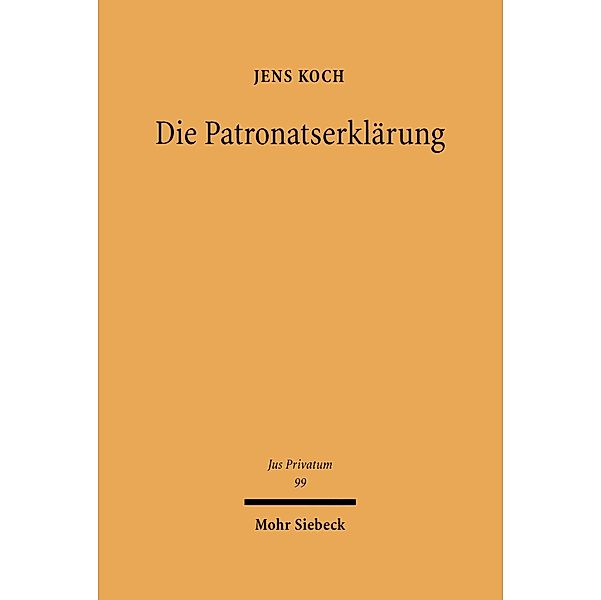 Die Patronatserklärung, Jens Koch