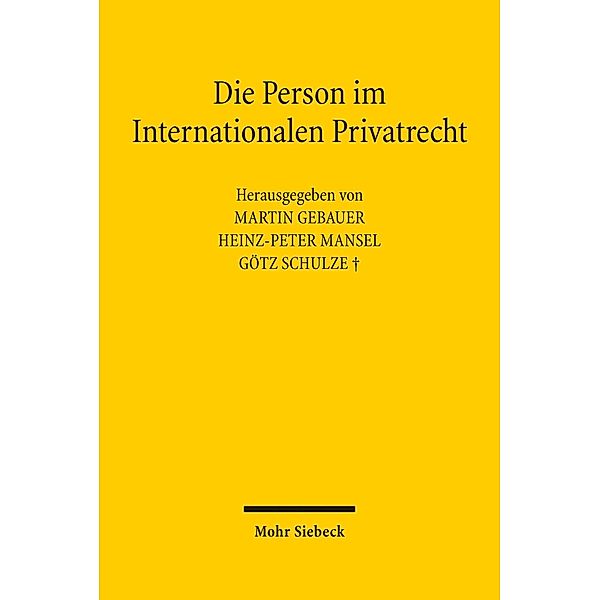 Die Person im Internationalen Privatrecht