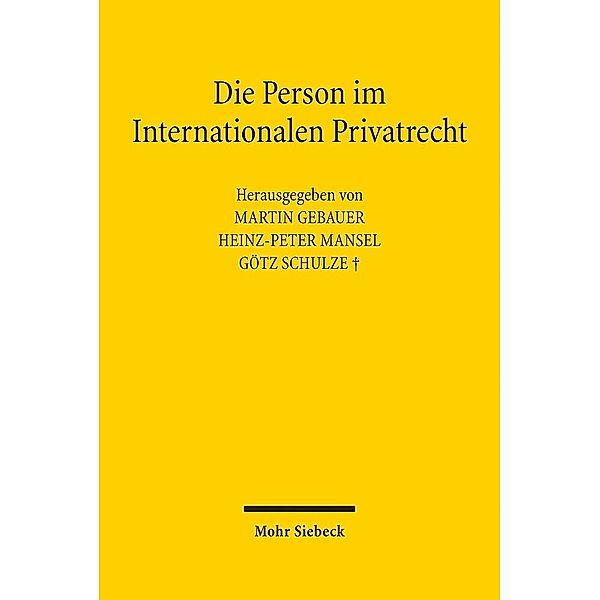 Die Person im Internationalen Privatrecht