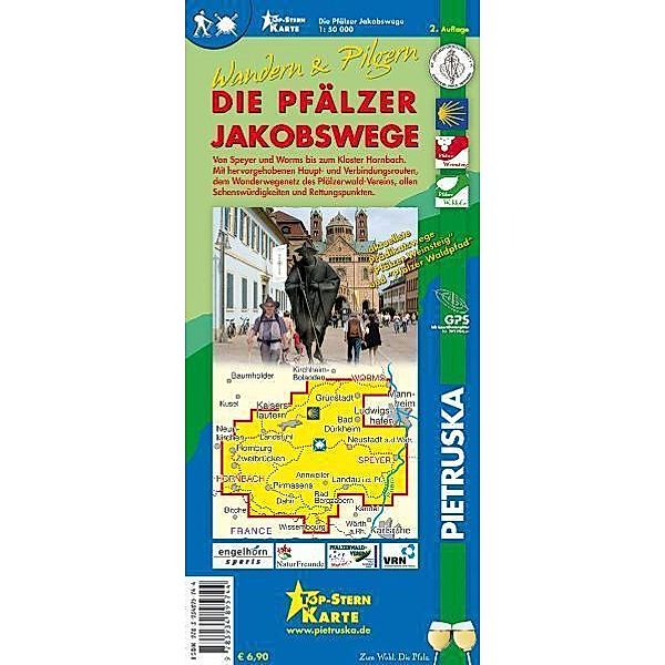 Die Pfälzer Jakobswege, Wanderkarte