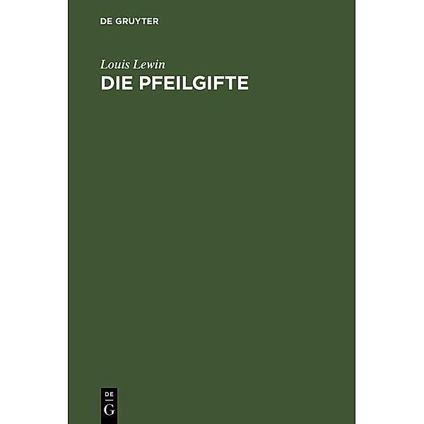 Die Pfeilgifte, L. Lewin