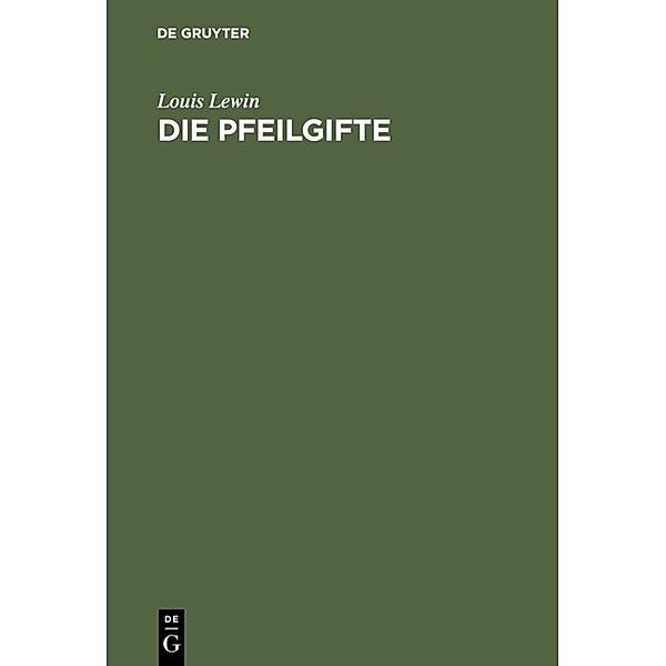 Die Pfeilgifte, L. Lewin