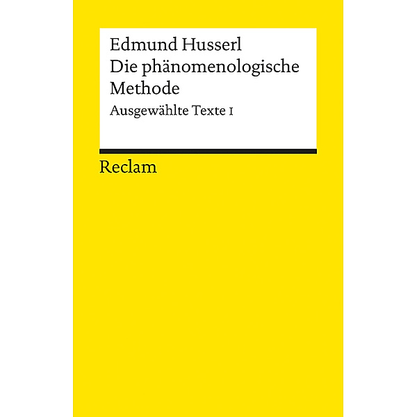 Die phänomenologische Methode, Edmund Husserl