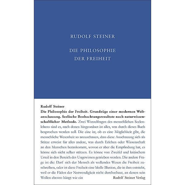 Die Philosophie der Freiheit, Rudolf Steiner