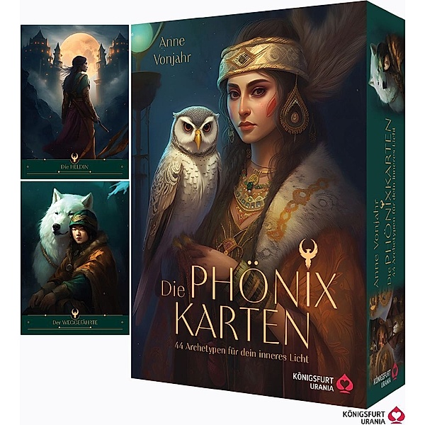 Die Phönix-Karten - 44 Archetypen für dein inneres Licht, m. 1 Buch, m. 44 Beilage, 2 Teile, Anne Vonjahr
