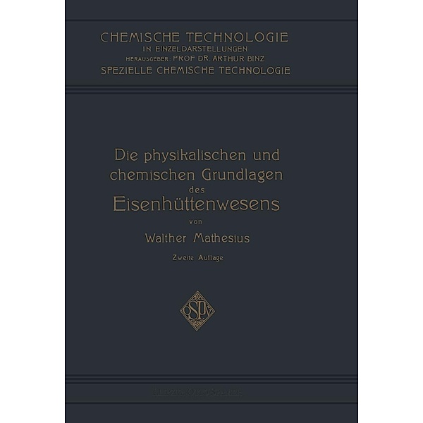 Die Physikalischen und Chemischen Grundlagen des Eisenhüttenwesens / Chemische Technologie in Einzeldarstellungen, Walther Matheus