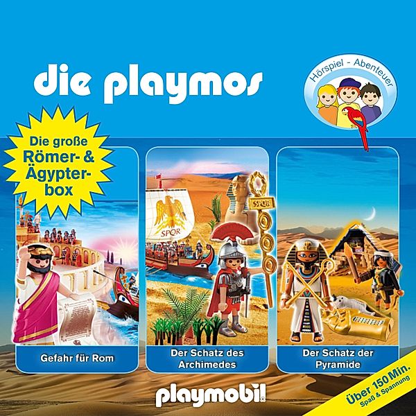 Die Playmos - Das Original Playmobil Hörspiel - Die Playmos - Das Original Playmobil Hörspiel, Die große Römer- und Ägypter-Box, Folge 5, 18, 52, Simon X. Rost, Florian Fickel